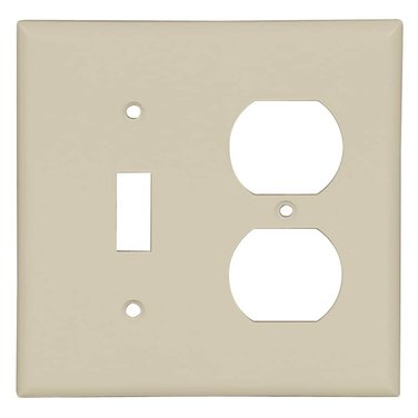 EATON Ivory 1-Toggle/1-Duplex Switch/Receptacle Plate