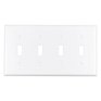 EATON White Plastic 4-Toggle Switch Plate