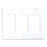 Eaton White Plastic 3-Gang Decorator Wall Plate