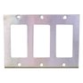 EATON Stainless Steel 3 Device Switch Plate