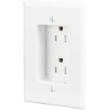 EATON White Recessed Tamper Resistant Duplex Receptacle