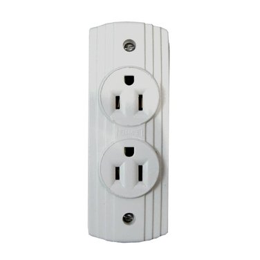 LEVITON White Duplex Designer Receptacle