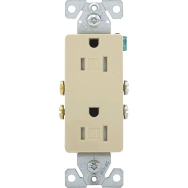 EATON 15 Amp Ivory Tamper Resistant Decorator Receptacle