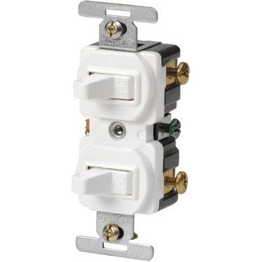 EATON 2 Single Pole White Light Switch