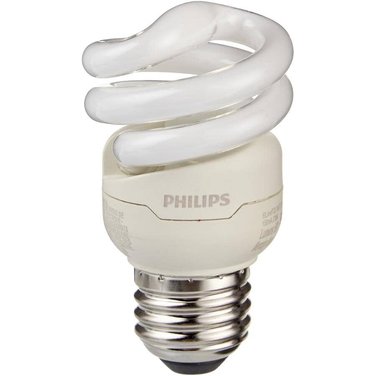 PHILIPS 9W Medium Base Soft White Mini Twister CFL Bulbs - 2 Pack