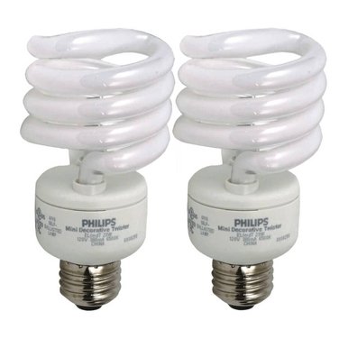 PHILIPS 23W Medium Base Daylight Mini Twister Daylight CFL Bulbs - 2 Pack