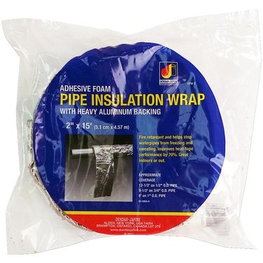 DUNDAS-JAFINE 2" x 15'L Aluminum Backed Foam Pipe Insulation Wrap