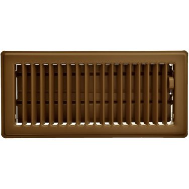 IMPERIAL MANUFACTURING 4" x 10" Brown Floor Register