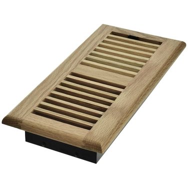 IMPERIAL MANUFACTURING 4" x 10" Light Oak Louvered Floor Register