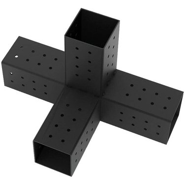 Toja Grid Quad Joining Pergola Brackets, 4"x4" - 2 Pack