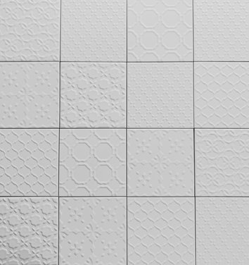 6 x 6 Patchwork Branco Mosaic