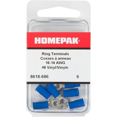 HOME PAK 6 Pack 16-14 Insulated Ring Terminals