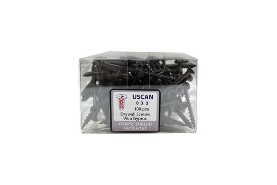 Uscan #8 Coarse Thread Drywall Screws - 100 Pack