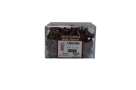 Uscan #8 Tan Deck Screws - 100 Pack