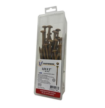 U2 Construction Screw 3/8X5" Pkg 40