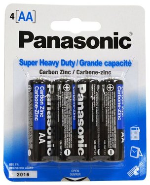 Panasonic Super Heavy Duty AA Batteries - 4 Pack