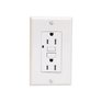 Decora GFCI Receptacle with White Wall Plate