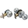 SCHLAGE LOCK Satin Chrome Orbit Entrance and Deadbolt Knobset