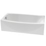 White Boulevard 60" x 30" x 19" Right Drain Bathtub With Integral Apron