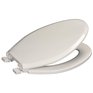 CENTOCO Elongated Plastic Toilet Seat - with Closed Front + Slow Close, White