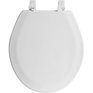 CLASSIC Round Moulded Wood Toilet Seat - with Closed Front, White