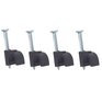 RCA 20 Pack Black RG6 Coaxial Clips, with Nail In Clamps
