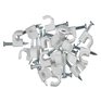 RCA 20 Pack White RG6 Coaxial Clips, with Nail In Clamps