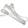 POWER EXTENDER Flat Plug Extension Cord - White, 2.5 m
