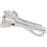 POWER EXTENDER 3 Outlet Flat Plug Extension Cord - White, 4 m