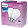 PHILIPS 7W A19 Medium Base Daylight LED Light Bulbs - 2 Pack