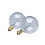 OSRAM SYLVANIA 25W G16.5 Candelabra Base Clear Globe Light Bulbs - 2 Pack