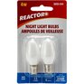 REACTOR 4W C7 Candelabra Base White Night Light Bulbs - 2 Pack