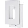 EATON White 1-Gang Decorator Screwless Wall Plate