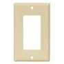 EATON Ivory Plastic 1-Gang Decorator Wall Plate
