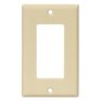 EATON Ivory Plastic 1-Gang Decorator Wall Plate