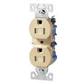 EATON 15 Amp Ivory Tamper Resistant Duplex Receptacle