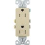 EATON 15 Amp Ivory Tamper Resistant Decorator Receptacle