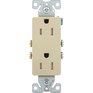 EATON 15 Amp Ivory Tamper Resistant Decorator Receptacle