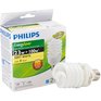 PHILIPS 23W Medium Base Soft White Mini Twister CFL Bulbs - 2 Pack