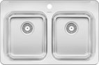 BLANCO 401124 HORIZON 1-HOLE 2 BOWL DROP-IN SINK - STAINLESS