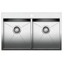 BLANCO 401646 QUATRUS 1-HOLE 2 BOWL DROP-IN SINK - STAINLESS