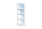 Trimlite Four Panel Shaker Door w/ Clear Glass - Special Order