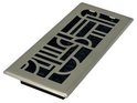 4″x12″ Art Deco Floor Register – Plated Nickel