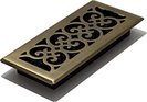 Decor Grates SPH410-A 4-Inch by 10-Inch Scroll Floor Register, Antique Brass